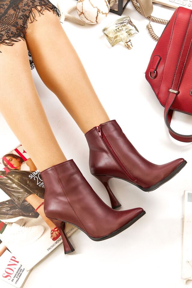 ASİA BORDO  TOPUKLU BOT (9CM)