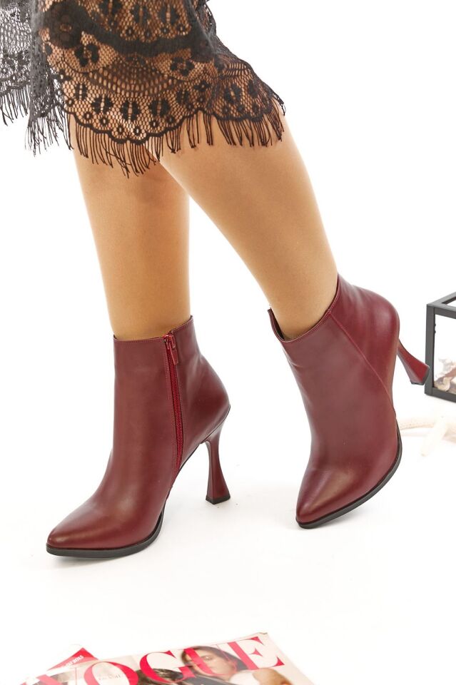 ASİA BORDO  TOPUKLU BOT (9CM)